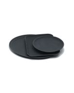 Tray Gengrip Fibreglass Round 14" Black - Genware