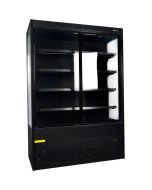 Blizzard BTD150BK-GD Black Tiered Display Multideck With Sliding Glass Doors 