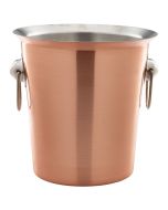 Genware Copper Wine Bucket With Ring Handles