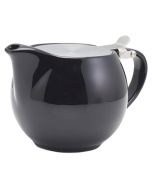 GenWare Porcelain Black Teapot with St/St Lid & Infuser 50cl/17.6oz