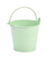 Galvanised Steel Serving Bucket 10cm Dia Green - Genware