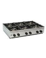 Parry AG6HP - 6 Burner Gas Boiling Top Hob Unit - LPG