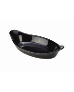 Royal Genware Oval Eared Dish 16.5cm Black - B23D-BL