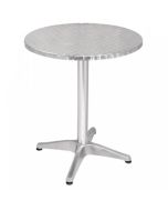 Bolero Round Bistro Cafe Table - Stainless Steel 800mm U426