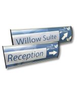 215x400mm Curved Contemporary Sign System with insert