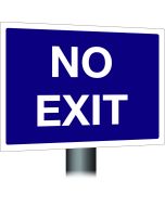 No Exit Sign 300x400mm Wall Mounted