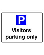 Visitors Parking Only Sign 300x400mm Post Mounted