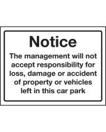 Notice management refuse . 300x400mm W/M