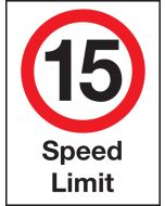 15 mph speed Limit . 600x400mm  P/M