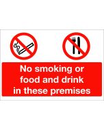 No smoking, food or drink in these premises. 150x200mm F/P