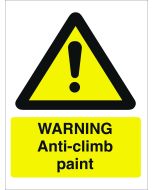 Warning Anti Climb Paint. 400x300mm. Exterior