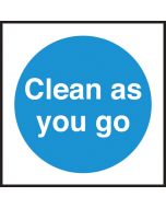 Clean as you go. 100x100mm. S/A