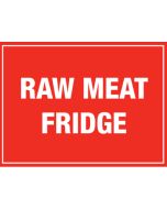 Raw Meat Fridge. 150x200mm. Self Adhesive Vinyl