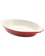 Red Cast Iron Oval Dish 20 x 15 x 4 cm - 1.5 Litre Sunnex CST20R