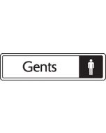 Gents with symbol. Black on white. F/M