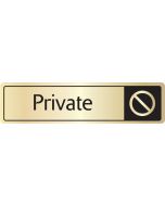 Private with symbol. Black on gold. F/M