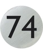 Numbered Door Discs 75mm Silver & Black Number