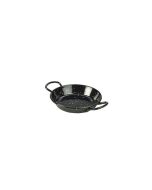 Black Enamel Miniature Paella Pan 10cm - Genware