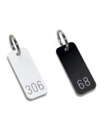 75x30mm Number Only Engraved Key Fob. White or Black