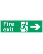 Fire exit arrow right. 150x450mm F/P