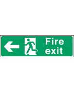 Fire exit arrow left. 150x450mm S/A