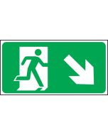 Exit man arrow down right. 150x300mm F/P