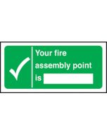 Fire assembly point is: 150x300mm S/A