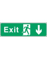 Exit arrow down. 150x450mm F/P