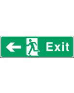 Exit arrow left. 150x450mm F/P