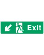 Exit arrow down left. 150x450mm F/P