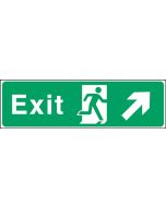 Exit arrow up right. 150x450mm F/P