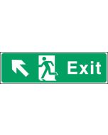 Exit arrow up left. 150x450mm F/P