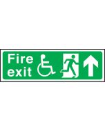 Exit disabled arrow up. 150x450mm F/P