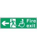 Exit disabled arrow left. 150x450mm F/P