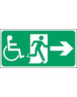 Exit disabled arrow right. 150x300mm F/P