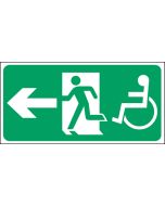 Exit disabled arrow left. 150x300mm F/P