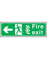 Fire exit arrow left Hospital. 150x450mm S/A