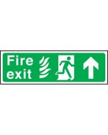 Fire exit arrow up Hospital. 150x450mm S/A