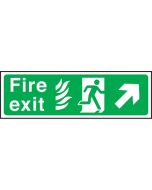 Fire exit arrow up right Hospital. 150x450mm F/P