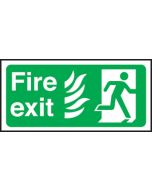 Fire Exit right Hospital. 150x300mm S/A