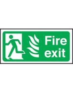 Fire Exit left Hospital. 150x300mm S/A