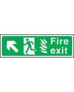 Fire exit arrow up left Hospital. 150x450mm F/P