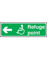 Refuge point disabled arrow left. 150x450mm P/L