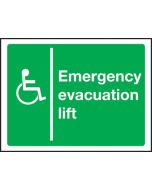 Disabled emergency evacuation lift. 300x400mm F/P