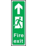 Portrait fire exit up. 450x150mm S/A