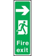 Portrait fire exit left. 450x150mm  F/P