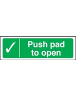 Push pad to open. 150x450mm F/P