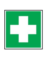 First Aid Symbol Sign 100x100mm Self Adhesive