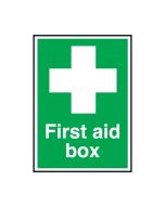 First Aid Box Sign 150x100mm Self Adhesive