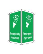 Emergency Eye Wash Projecting Notice 300x220x170mm